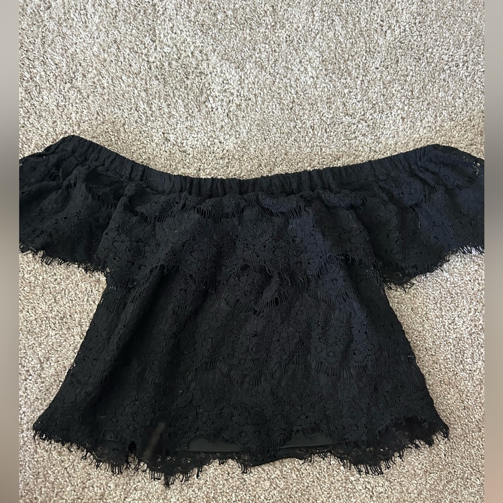Cropped off the shoulder blouse